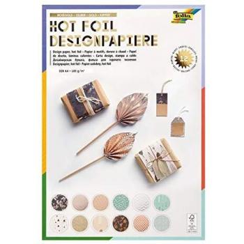 Bloque de papel de diseño Hot Foil A4 - 165 g/m² - 12 hojas