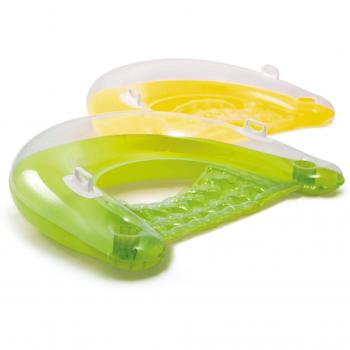 Colchoneta Inflable para Piscina con Respaldo y Portabotellas, 152 x 99 cm, Diseños Variados