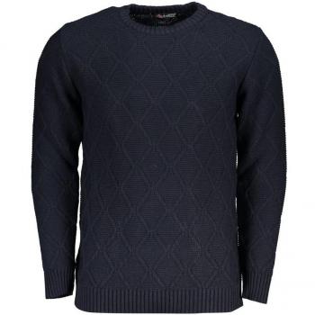 U.S. Polo Assn. Men's Grand Polo Blue Diamond Pattern Crew Neck Sweater - XXL