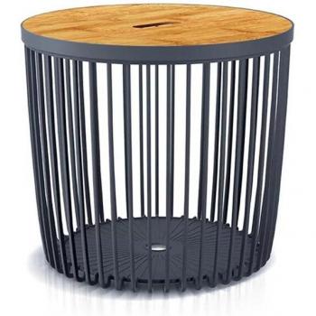 Prosperplast Cesta de Jardín Soporte - Mesa Auxiliar Decorativa CLUBO 50L - Antracita