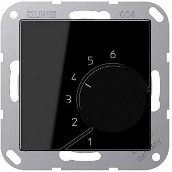Termostato de calefacción y refrigeración 230V negro modelo 0712149127 JUNG