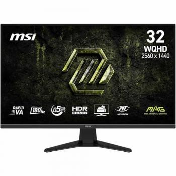 Monitor Gaming MSI MAG 325QF E18V 31.5 WQHD 2560 x 1440, 180Hz, 0.5ms, HDR Ready, Rapid VA, Diseño sin Marco