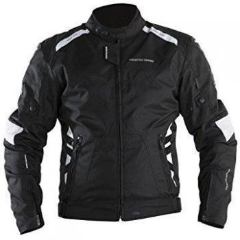 V Quattro Design Chaqueta Moto hombre sp-21, Negro/Blanco