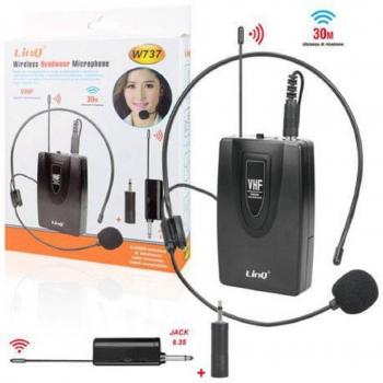 Amplificador de Voz Portátil Inalámbrico VHF con Micrófono de Diadema 30m W737