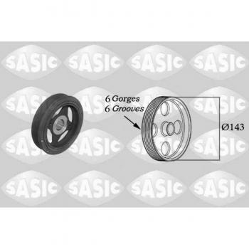 Polea de correa, cigüeñal SASIC 2154023 para NISSAN Qashqai / Qashqai+2 I, X Trail, Juke y RENAULT MEGANE 3 Coupe,
