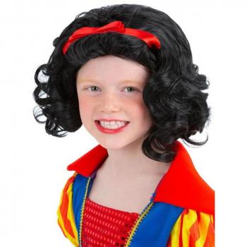 Peluca de Princesa Nieve con lazo infantil de Smiffy's