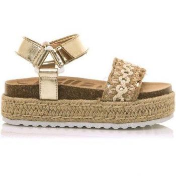 Sandalias Mustang Kids Padbio beige con cierre hebilla y puntera redonda