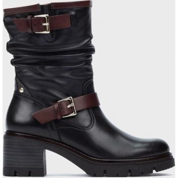 Pikolinos - Botas de mujer de piel con cremallera y suela extraligera en color negro