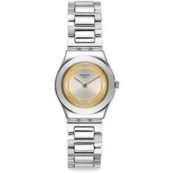 Swatch Reloj Analógico para Mujer de Cuarzo con Correa en Acero Inoxidable YSS328G
