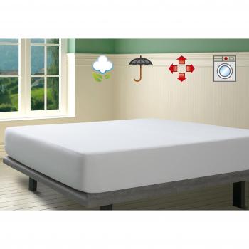 Savel Protector de colchón rizo impermeable 135 cm blanco