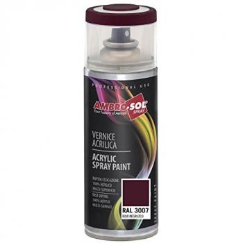 Spray Acrílico Profesional Rojo Negruzco RAL-3007 400ml