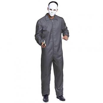 Disfraz Mono Worker Gris Unisex Adulto para Carnaval y Halloween con Cremallera