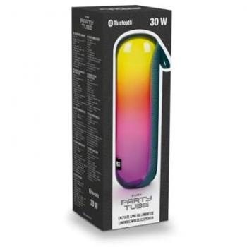 BigBen Tube Altavoz Bluetooth Portátil con Efectos de Iluminación 30W Azul