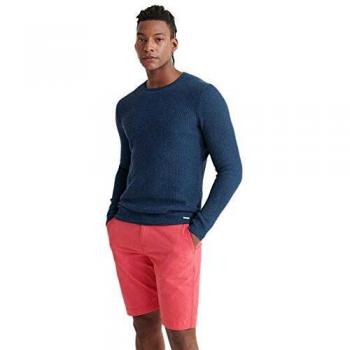 Superdry Hombre Jersey en Lino y algodón Coolmax de la colección Edit Grindle Azul S