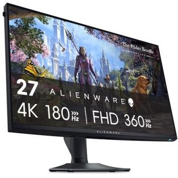 Monitor Gaming Alienware AW2725QF 27 4K UHD (3840x2160), 360Hz, IPS Rápido, 0.5ms, Compatible con NVIDIA G-SYNC, HDR600, USB-C