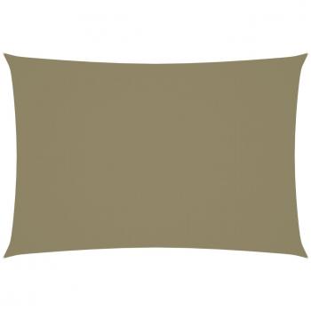 Toldo de vela rectangular tela oxford beige 2.5x4.5 m