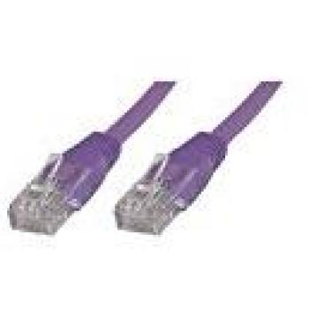 Cable de Red Microconnect U/UTP CAT6 0.5M Morado PVC - Alta Velocidad