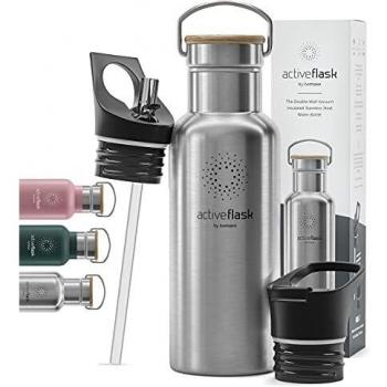 Botella de Agua Térmica Active Flask + Pajita
