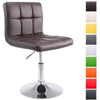 Silla Lounge Regulable en Altura y Giratoria Palma V2 en Simil Cuero Marrón