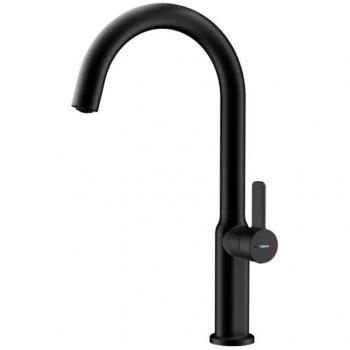 Grifo de Cocina Teka Oval 915 Caño Alto Color Negro