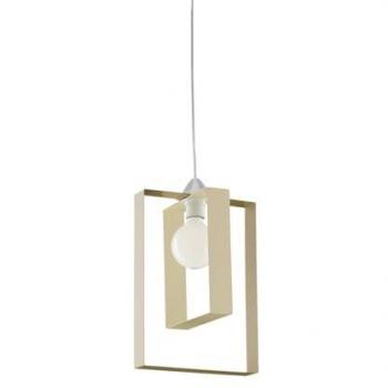 Lámpara Colgante Moderna Be Light de 1 Luz en Metal Marfil y Tortora con Cable Eléctrico Regulable