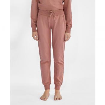 Pantalón jogger de algodón orgánico rosa para mujer.