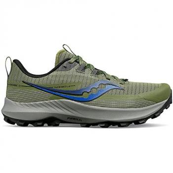 Saucony Peregrine 13 Zapatillas de Trail Running para Hombre, Color Verde/Negro, Talla 12