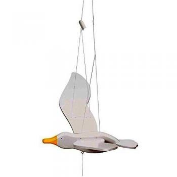 Goki 52930 - Caballito de Madera mecedora Gaviota con móvil para bebés (56 cm)