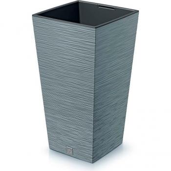 Macetero Azul Escandinavo con Depósito FURU 29,5x29,5x55cm 14L