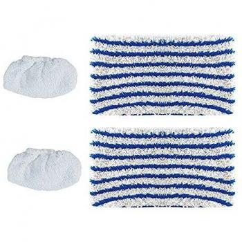 Kit de Paños Desechables y Cuffias para Trapeador Polti Vaporetto 3 Clean - Azul y Blanco