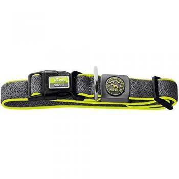 Hunter MAUI Vario Basic - Collar para Perro, de Malla, Suave, Ligero, Resistente, M-L, Gris