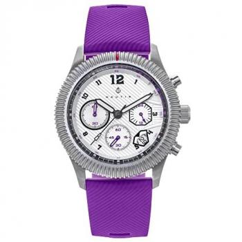 Nautis Meridian Purple Chronograph Strap Watch with Date - One Size
