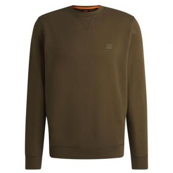 Boss Orange Westart Mens Crew Neck Sweatshirt With Logo Patch - Open Green 368 - L - male