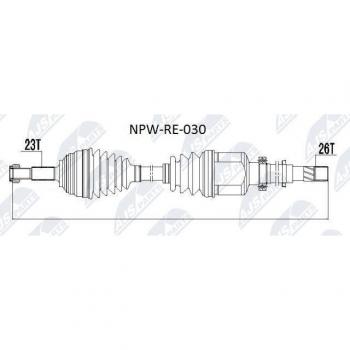 Árbol de transmisión NTY NPW-RE-030 con características de alta resistencia y durabilidad