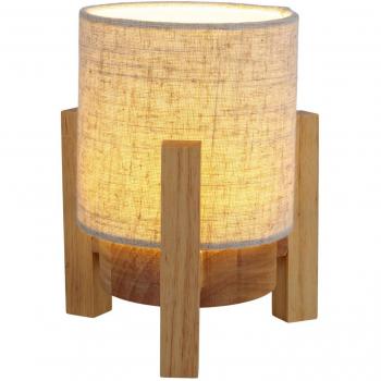 Lámpara de mesa LED Madita, altura 19 cm, Natur/lino, dimmable y USB-C