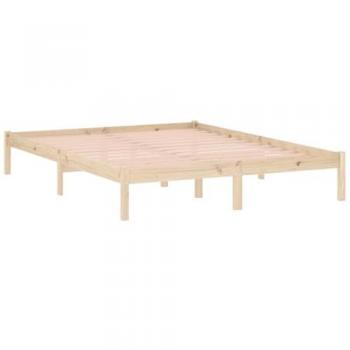 vidaXL Bed Frame without Mattress 152x203 cm Solid Wood Pine Queen