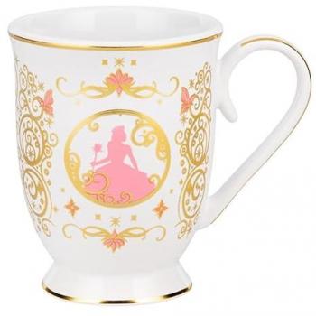 Taza Cerámica Rosa y Dorada Glinda de Wicked - Regalo Oficial para Fanáticos con Monograma G