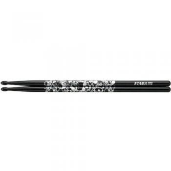 Tama 5A-S-BS Skull Design Japanese Oak Drumsticks with Silver Print