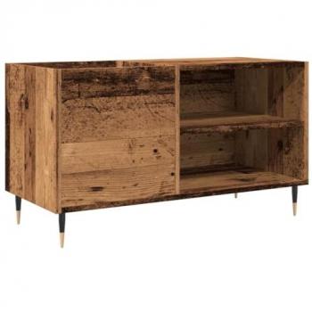 Mueble para Discos de Madera Envejecida 84,5x38x48 cm - Madera de Ingeniería