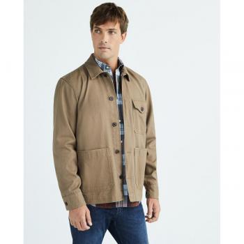 Sobrecamisa de sarga cepillada marrón - Gant