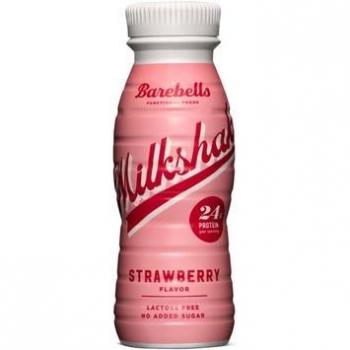 BAREBELLS - Protein Milkshake - Batido de Proteína Sabor Fresa 330ml - Paquete de 8 unidades