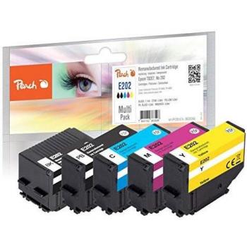 Pack Multi Peach de 5 Cartuchos Compatible con Epson T02E7, No. 202 (BK, C, M, Y)