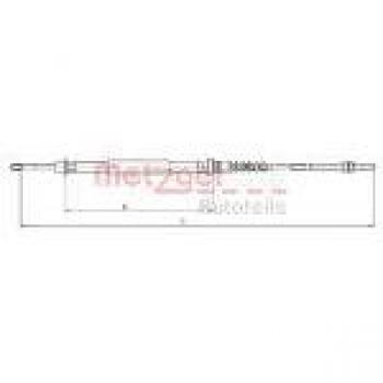 Cable de freno de mano METZGER 10.6216, cable de accionamiento para freno de estacionamiento
