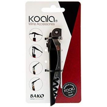 Koala Internacional Hosteleria Bako Sacacorchos, Acero y Teflon, Negro