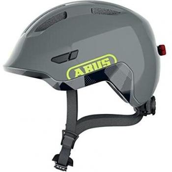 ABUS Smiley 3.0 ACE LED kids helmet - bike helmet with light - deep fit & room for a ponytail - for girls