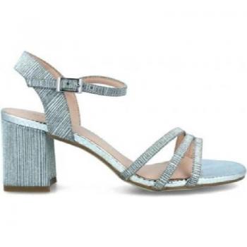 Sandalias de Mujer MENBUR SANDALIA 21535 SILVER GRIS - Color: Plata, Material: Sintético, Tipo de cierre: Hebilla, Altura del tacón: Bajo, Estilo: Casual