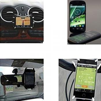 soporte para coche y para mesa etc. para Yota YotaPhone 2, negro araña. montaje de la salida aire, espejo retrovisor, bicicletas, etc. Trípode - K-S-Trade