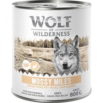 Wolf of Wilderness Expedition Adult 6 x 800 g - Mossy Miles - Aves con conejo