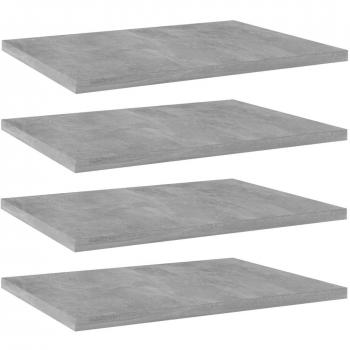 vidaXL Bookshelf Boards 4 pcs Concrete Grey 40x30x1.5 cm Engineered Wood