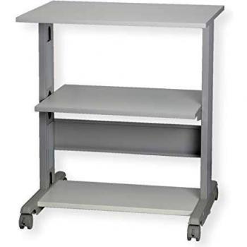 Mesa para impresora ROLINE 68 x 77,5 x 54 cm, color gris, soporte robusto
